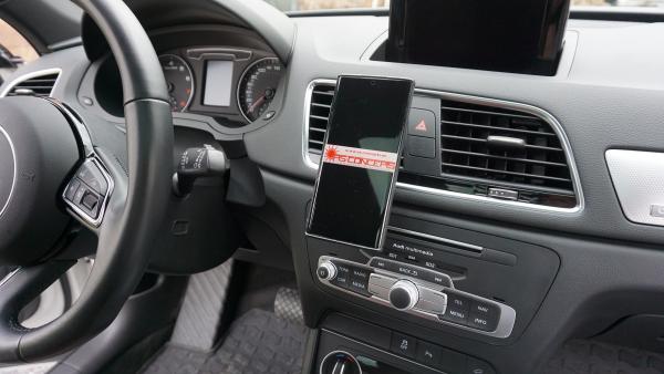 Handyhalter passend zu Audi Q3 8U 11-18 Made in GERMANY inkl. Magnethalterung 360° Dreh-Schwenkbar!!